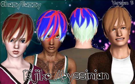 Kijiko Abyssinian Hairstyle Retextured By Chazy Bazzy Sims 3 Hairs