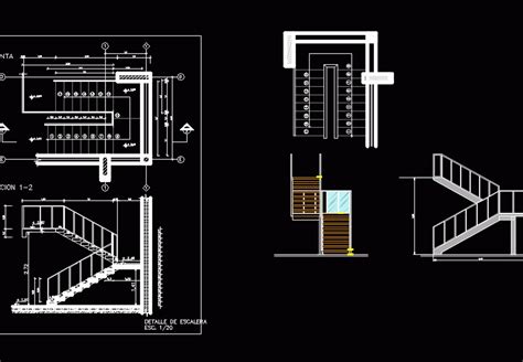 Steel And Wood Staircase DWG Block For AutoCAD Designs CAD