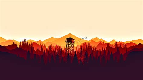 Hd Wallpaper Firewatch Video Games Forest Fire Lookout Tower