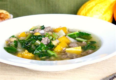 One Pot Sausage Kale And Butternut Squash Soup Recipe Healthy Fall