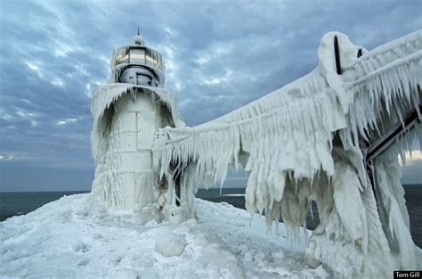 Frozen Sentinels Of Southern Lake Michigan Lake Michigan Lighthouses