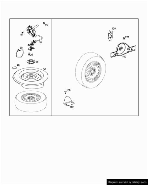 Mercedes Benz Spare Wheel Carrier And Bracket Genuine Mercedes Benz