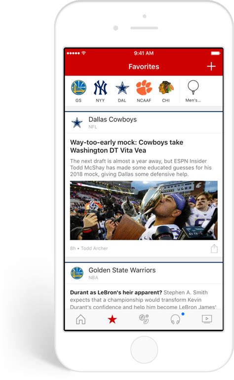 Such third parties have their own agreements and policies that govern their collection, use, and disclosure of information. ESPN App - Download on iOS App Store & Google Play
