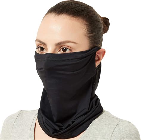 Wxxm Mens Face Mask Cover Ear Loops Neck Gaiter Bandanas Sun Protection