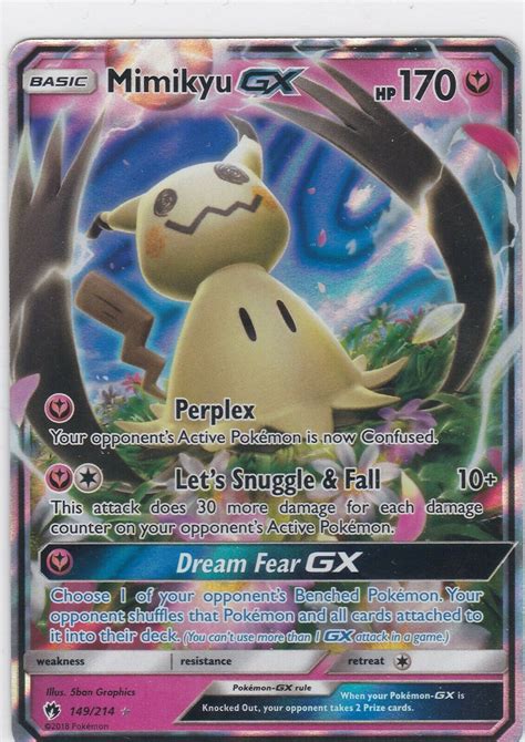 Mimikyu has been featured on 12 different cards since it debuted in the guardians rising expansion of the pokémon trading card game. Toys & Hobbies Pokémon Individual Cards New Pokemon CardMint Condition Ultra Rare Mimikyu GX ...
