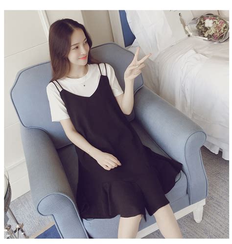 Buy Ladies Summer Short Sleeveless Fashion Dress 2018 Korean Version Of The