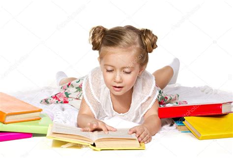 Little Girl Reading Book Stock Photo By ©zaretskaya 11851054