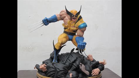 Custom Made Wolverine Vs Ninja Statue Unboxing Showcase Youtube