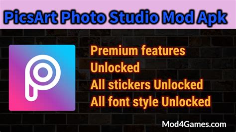 Picsart Photo Studio Mod Apk All Stickers Unlocked Premium Features