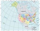 North America Administrative Vector Map With Latitude And Longitude 72B