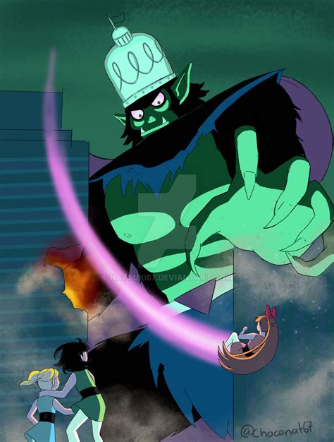 Ppg Vs Giant Mojo Jojo By Natsuki67 On Deviantart