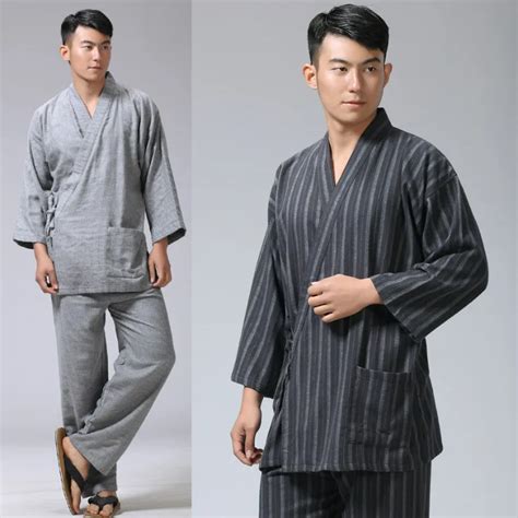 Cotton Yukata Japanese Kimono Traditional Japanese Mens Clothing Japanese Pajamas Mens