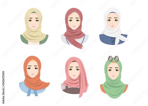 Arab Hijab Muslim Woman Stock Vector Adobe Stock