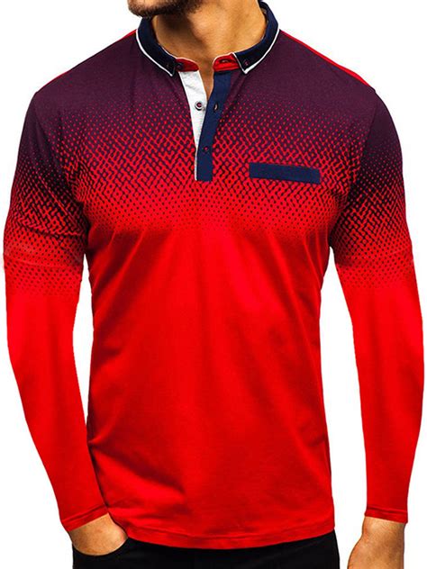 men s polo shirt golf sports long sleeve t shirt jersey casual long sleeve tops