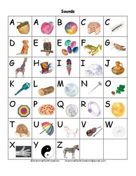 Each letter has a lower and upper case form. Beginning Letter Sounds Chart with Pictures and Letters - Phonics