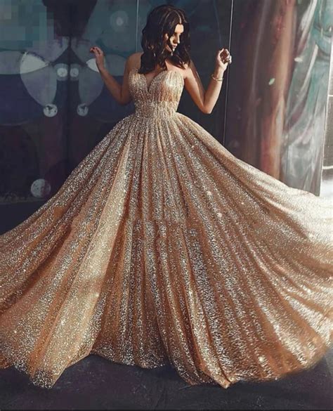 Gold Ball Gown Prom Dress Hot Sex Picture