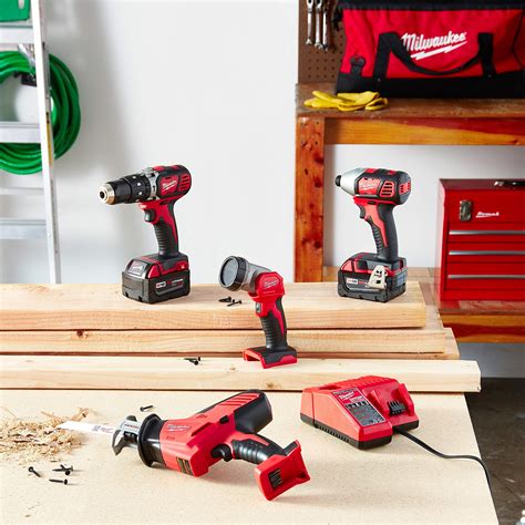 Milwaukee 2695 24 M18 18v Cordless Power Tool Combo Kit With Hammer