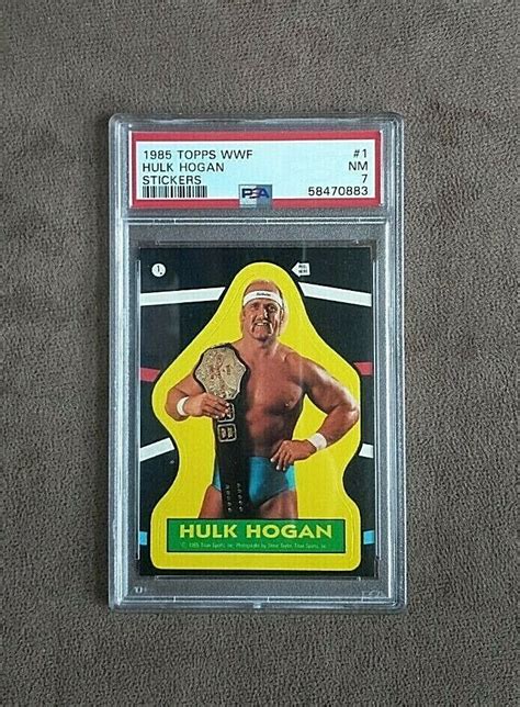 Topps Wwf Wrestling Hulk Hogan Rookie Sticker Psa