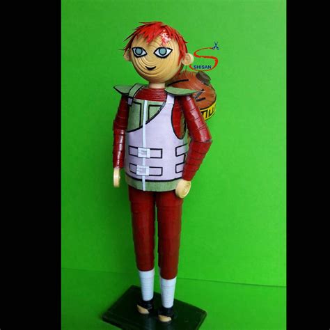 3d Quilling Anime Gaara By Shisan Papercrafts By Shisanpapercrafts25 On