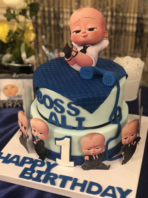 Customize your child's photo to become the boss baby. Boss baby birthday cake | Baby birthday cakes, Boss baby ...