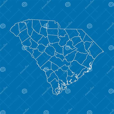 Map Of The South Carolina Stock Vector Illustration Of United 205837471
