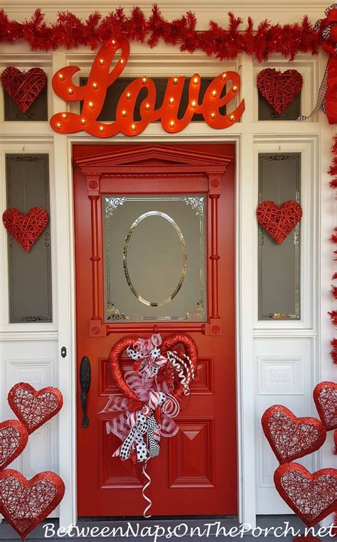 Valentines Day Decorations Decorate The Porch Front Door And A