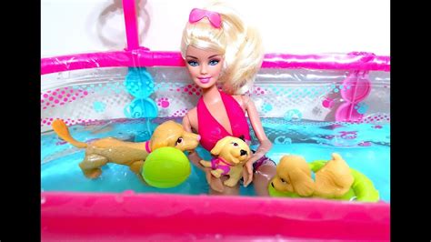 Barbie Puppies Learn To Swim Les Chiots Apprendre A Nageurs I