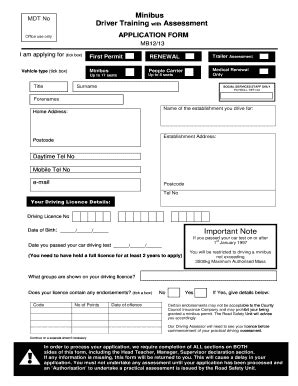 Driver license forms, publications and faqs. Fillable 8 Sample Driver Assessment Forms - Edit, Print ...