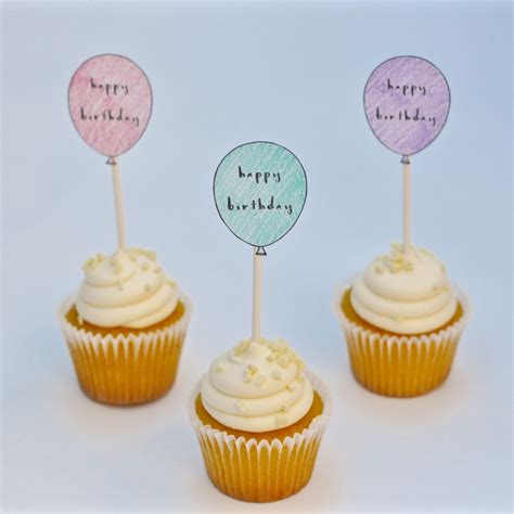 The happy birthday lettering was created with a handwritten script font called chamelia script which can be found here at thehungryjpeg there. Free Printable Birthday Cupcake Toppers - Make Life Lovely