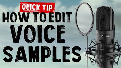 How To Record & Edit Voice Samples [Quick Tip 01] - YouTube