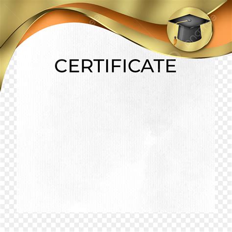 Graduation Certificate Border Png Image Orange Gold Graduation