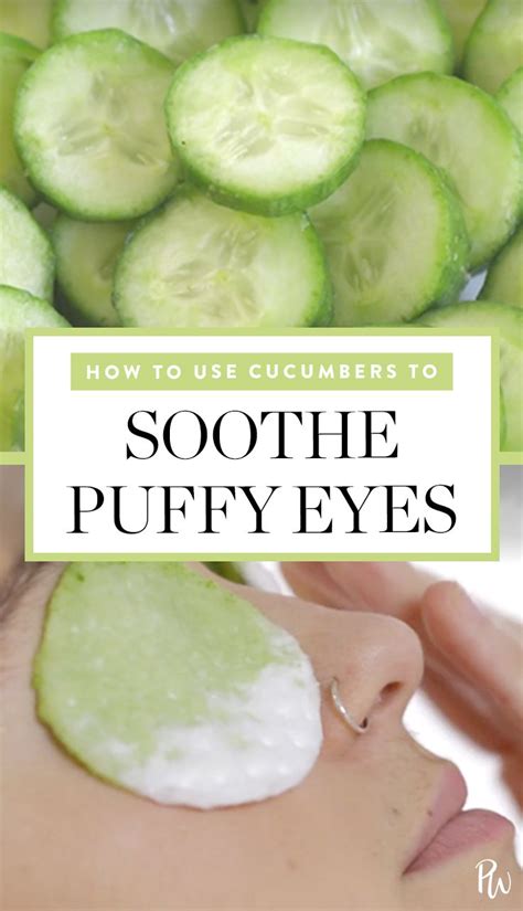 How To Use Cucumbers To Soothe Puffy Eyes Cucumber On Eyes Puffy Eyes Puffy Eyes Remedy