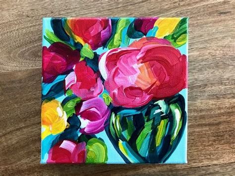 Process — Ideas For Painting Easy Abstract Flowers On Canvas With