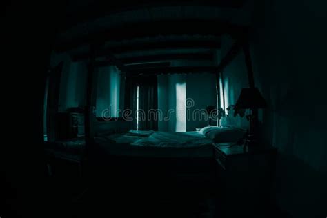 A Creepy Bedroom Scenery Antique Scary Bedroom With Window And