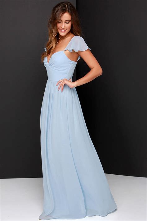 Sky child maxi dress midnight blue. Lovely Light Blue Dress - Bridesmaid Dress - Blue Maxi ...