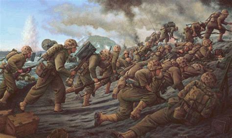 Iwo Jima Painting At Explore Collection Of Iwo