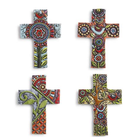 Demdaco Romy And Clare 4 Piece Crosses Cruces Decorativas Campanas