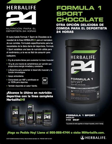 Este produto deve ser usado como parte. Nuevo sabor de batido Formula 1 Sport #Herbalife24 para el ...