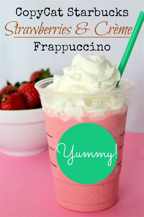 Copycat Starbucks Strawberries And Crème Frappuccino