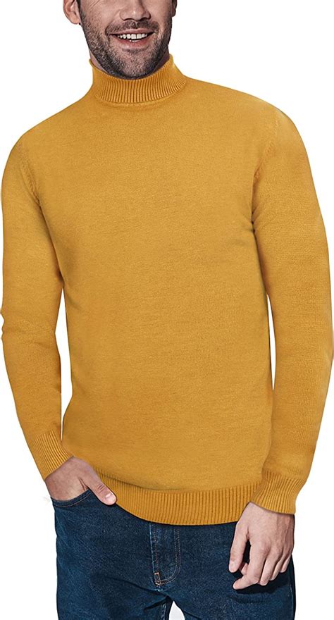 Xray Mens Slim Fit Turtleneck Mock Neck Sweater Knitted Pullover Long