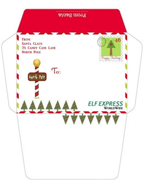 How to make your own envelopes. Free Printable Santa Envelopes North Pole - Christmas ...
