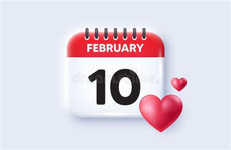 10th Day Of The Month Icon Event Schedule Date Calendar Date 3d Icon