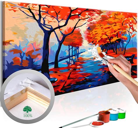 Murando Peinture Par Numéro Adulte Kit Paysage 40x20 Cm Diy Tableau Peindre Par Nombre Bricolage