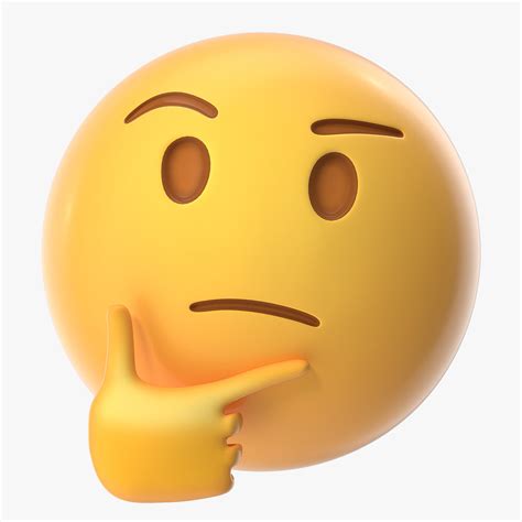 Emoji Thinking Face 3d Model Cgtrader Gambaran