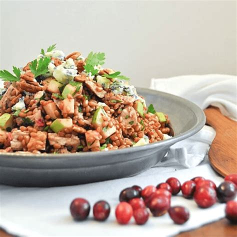 Cranberry Turkey Salad With Wheat Berries Fannetastic Food