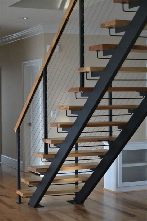 15 Incredible Wood Stairs Railing Design For Your Home Steel Stairs