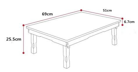 Small Rectangle Korean Table Folding Leg Living Room Tea Table
