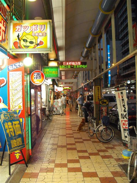 A japanese saying says akiba in the east, 'ponbashi in the west. Den Den Town sidewalk, Osaka | Jan Hicks | Flickr