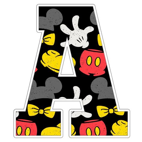 Mickey Mouse Alphabet Letters Png Mr Alphabets