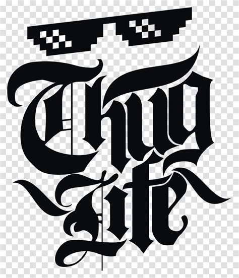 Fonts Drawing Thug Emblem Of Thug Life Alphabet Handwriting Label